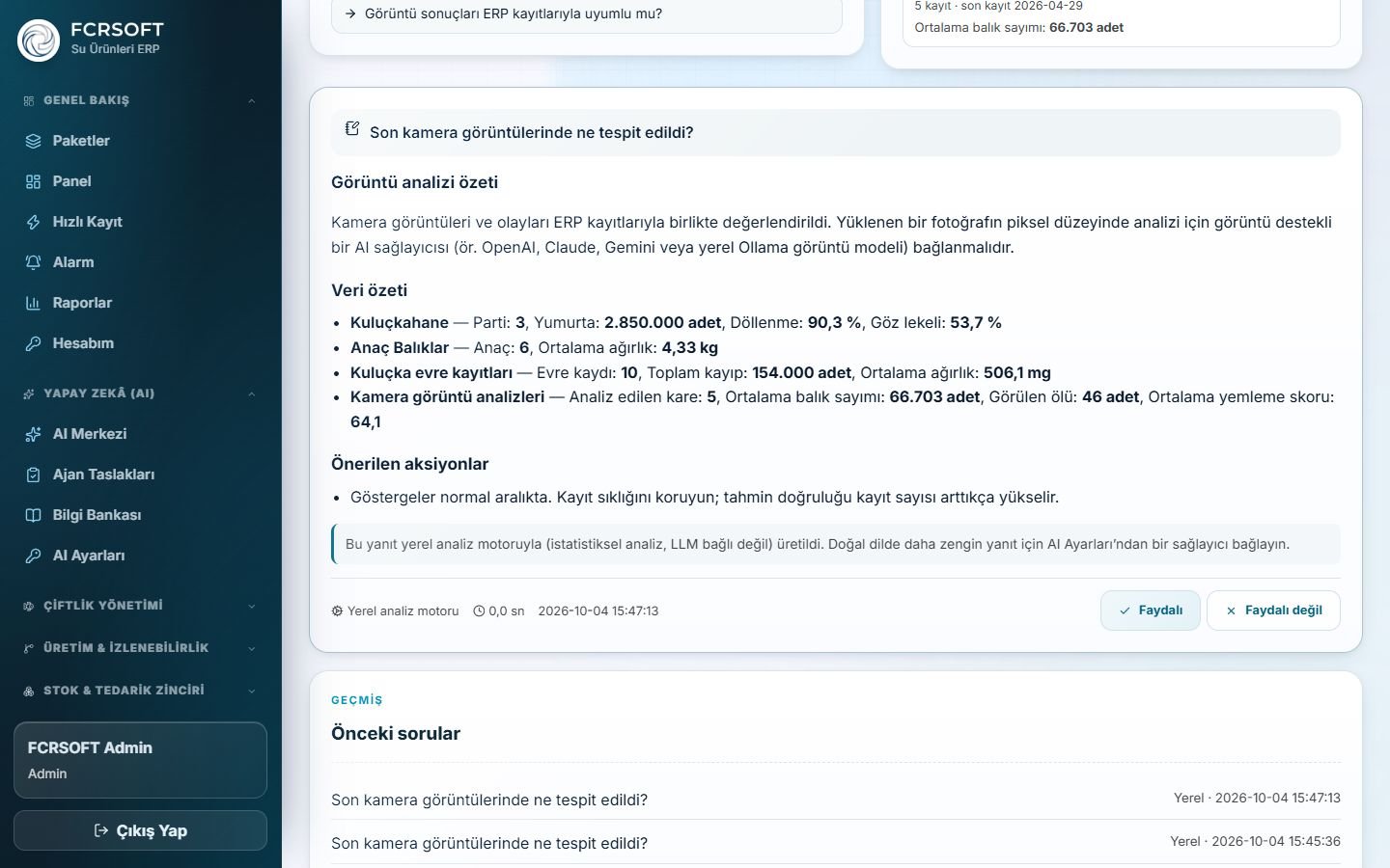 Demo langsung FCRSOFT AI pembenihan — 15 modul